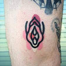 Take this crescent moon, for example. Deconstructed Vagina Tattoo On The Leg