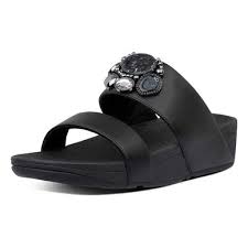 Die nike asuna slides verbinden sport und mode und sorgen mit ihrem vielseitigen style und tragekomfort für einen mühelosen übergang zwischen den. Fitflop Rosa Cluster Slides Black Damen Fashionschuh
