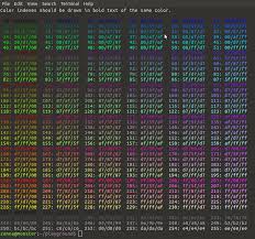 Command Line Print A 256 Color Test Pattern In The
