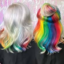 Beige blonde with purple and blue underlights. 23 Rainbow Hair Ideas For A Bold Change Up Stayglam