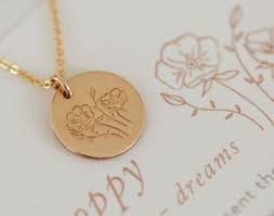 Birth Month Flower Necklace August August Birth Flower Poppy In 2020 Jewelry Diamond Cross Necklaces Jewelry Accessories