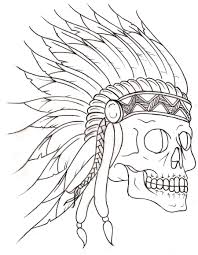 Blackhawks Tat Idea Tattoo Stencil Outline Cool Skull Drawings Indian Headdress Tattoo