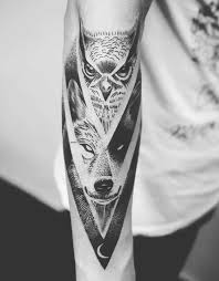 12 Best Wolf And Owl Tattoo Ideas Petpress Tattoos Owl Tattoo Owl Eye Tattoo