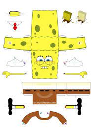 Bob L Eponge Bob Esponja Artesanias De Papel En 3d Bob Esponja Cumpleanos