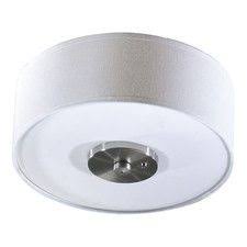 Another Option For Ceiling Fans In Super Low Ceilings 3 Light Fabric Drum Ceiling Fan Light Kit Ceiling Fan Light Kit Fan Light Kits Ceiling Fan With Light