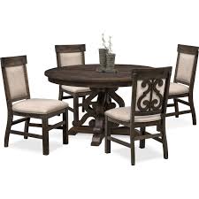 Charthouse Round Dining Table And 4 Upholstered Side Chairs In 2020 Dining Table Rectangular Dining Table Round Dining Table