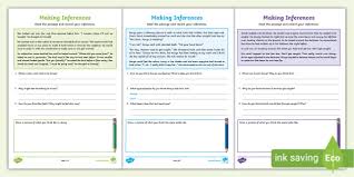 The compression passage is usually made up of a main sentence and supporting sentences. Making Inferences Years 5 6 Inferential Comprehension