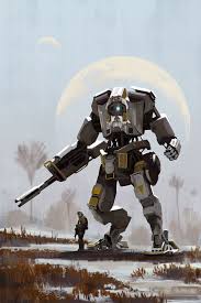 Titan And Pilot By Macrebisz Titanfall Robot Concept Art Robot Art