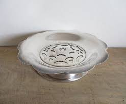Vintage French Silver Plated Butter Dish 1950s Butter Press Florador Hallmark Kitchen Decor France Beurrier Moule Beurre M Silver Plate Vintage French Vintage