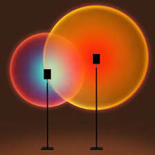 China Rgb Led Modern Rainbow Sunset Sunrise Projection Night Light Floor Lamp For Living Room Bedroom Projector Holiday Atmospheric Decoration Light China Decoration Light Led Light