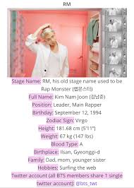 Rm Facts By Kprofiles Kprofiles Bts Follow Me For More Zoeysartaesthetic Stage Name Rap Monster Rapper See more ideas about min yoongi, yoongi, bts yoongi. rm facts by kprofiles kprofiles bts