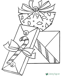 This christmas colouring page shows two happy children opening presents under the christmas tree. Christmas Coloring Pages