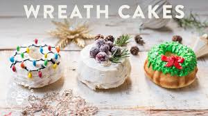 50 christmas cake decorating ideas. 3 Holiday Wreath Cakes Holiday Foodie Collab Youtube