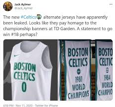 New Boston Celtics Uniform Design Leaks Out Photo Game 7
