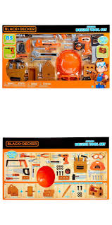 Black Decker Kids Workbench Tool Sets 158747 Black And Decker Junior Deluxe Tool Set 85 Tools And Accessories Working Drill New Buy It Now Kids Tool Box Kids Tool Belt Kids Tool Bench