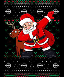 Check spelling or type a new query. Dabbing Santa Reindeer Ugly Christmas Sweater Drawing By Jk