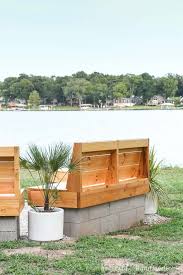 It has a concrete bar, 4 x4 bench seats, the option of lighting in various. Our Diy Fire Pit Building Sealing The Wood Benches Houseful Of Handmade