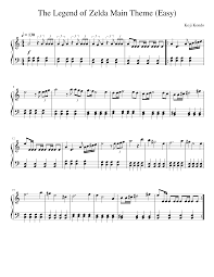 The Legend Of Zelda Main Theme Easy Sheet Music For Piano Solo Musescore Com