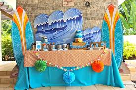 Surfing Birthday Party Ideas Photo 1 Of 53 Beach Themed Party Surf Birthday Beach Birthday Party
