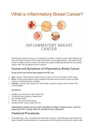 If you've received a diagnosis, here are some things you need to know about the condition. What Is Inflammatory Breast Cancer By Ikris Pharma Issuu