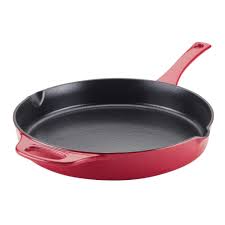 Rachael Ray Create Delicious 12 In Cast Iron Nonstick Skillet In Red Shimmer In 2020 Rachael Ray Cast Iron Skillet It Cast