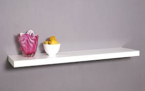 A floating shelf is the perfect way to support a countertop basin. Floating Shelf Gloss White 1200x250x50mm The Shelving Shop
