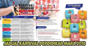 There is no translation available. Jadual Karnival Pendidikan Mara 2018