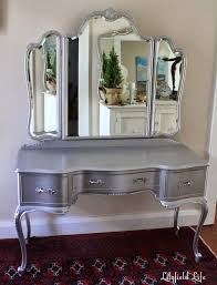 Amazing Silver Bedroom Makeup Vanity Sets Mirror Relaxing Silver Painted Furniture Painted Bedroom Furniture Bedroom Makeup Vanity