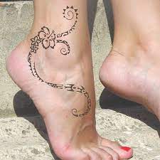 Flower Ankle Tattoos For Girls Foot Tattoos Tribal Flower Tattoos Ankle Tattoos For Women