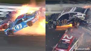 Nascar driver aric almirola has been released from the university of kansas medical center a day after fracturing a vertebra during a fiery wreck at aric almirola (43) crashes into danica patrick and joey logano during the nascar monster cup auto race at kansas speedway in kansas city, kan. Aric Almirola 2017 Kansas Wreck Vs 2019 Daytona Wreck Youtube