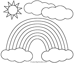 Supercoloring.com is a super fun for all ages: Rainbow Sun And Clouds Coloring Page Nature