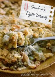 Stir in the parsley, poultry seasoning, sage and pepper. Oyster Dressing Recipe Oyster Stuffing Recipe Whats Cooking America