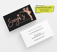 I remember ordering business cards for the first time well over 10 years ago. Rose Gold Cleaning Business Card 500 Printed Business Cards Etsy Cleaning Business Cards Calling Card Design Minimalist Business Cards