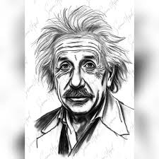 I like men who are as serious as I am and can talk to them. I made this  drawing of Albert Einstein. . . #susannaangelofficial #tbt #alberteinstein  #science #drawing #instaartist #artgallery