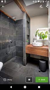 Wet Room Design With Track For Shower Curtain Up High And Hidden When Open Bathroom Design Small Small Bathroom Remodel Tiny House Bathroom