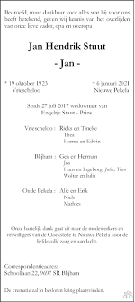 Het dagblad van het noorden is een dagblad dat verschijnt in de provincies groningen en drenthe en op het friese schiermonnikoog. Jan Hendrik Stuut 06 01 2021 Overlijdensbericht En Condoleances Mensenlinq Nl