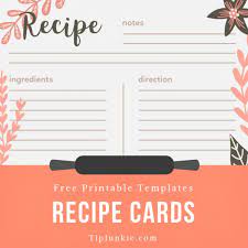 Available on ios, android, ipados, macos, and watchos, 2do lets you create simple tasks, checklists, and projects, add notes. 40 Recipe Card Template And Free Printables Tip Junkie