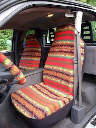1 Set Of Orange Aztec Print Car Seat Covers And Steering Wheel Cover Custom Made Car Seats Jeep Seats Baby Car Seats