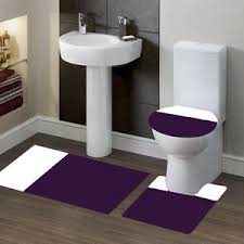 It is a perfect choice if you are trying to achieve that elusive balance between a soothing yet refined bathroom that will melt away all your woes after a long, hard day. New Bathroom Set Bath Rug Contour Mat Toilet Lid Cover 7 2 T Purple White Ebay