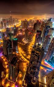 Dubai Uae City Wallpaper Night City City Lights At Night