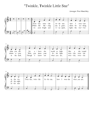 Twinkle Twinkle Little Star Easy Piano Arrangement Arr By Free Musickey Piano Songs For Beginners Piano Notes Songs Easy Piano Pieces