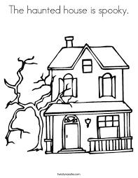 Our online collection of easy and get this free halloween coloring page and many more from primarygames. The Haunted House Is Spooky Coloring Page Twisty Noodle