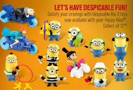 Mcdonald S Canada Offers Despicable Me 3 Minions Toys Canadian Freebies Coupons Deals Bargains Flyers Co Minion Toy Mcdonalds Toys Iron Man Boy Costume