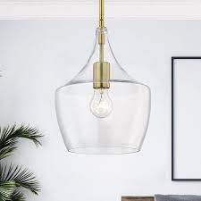 Serra Satin Brass Pendant Light