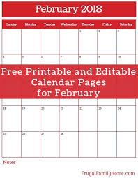 February Editable Calendar Pages Calendar Pages February Calendar Calendar