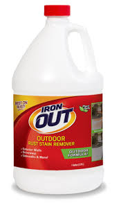 Use lemon juice, white vinegar, and other ingredients and clean those rusty spots in your concrete driveway or garage floor. Iron Out Outdoor Rust Stain Remover Summit Brands