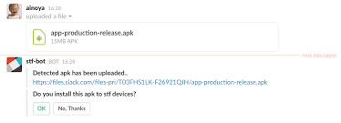 * real time messaging, file sharing, . Github Ainoya Stf Bot A Slack Bot Controlling Openstf Stf Devices
