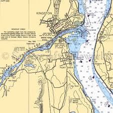 new york kingston port ewen hudson river nautical chart decor