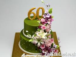 Elegant 60th Birthday Cakes For Ladies 60th Birthday Cake 60th Birthday Cakes Green Birthday Cakes Beautiful Birthday Cakes