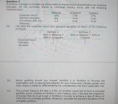Do you know how to figure out your income tax rate, add up your tax reliefs, and calculate your tax refund? Solved 17 Question 2 A Portfolio Manager Is Considering Chegg Com